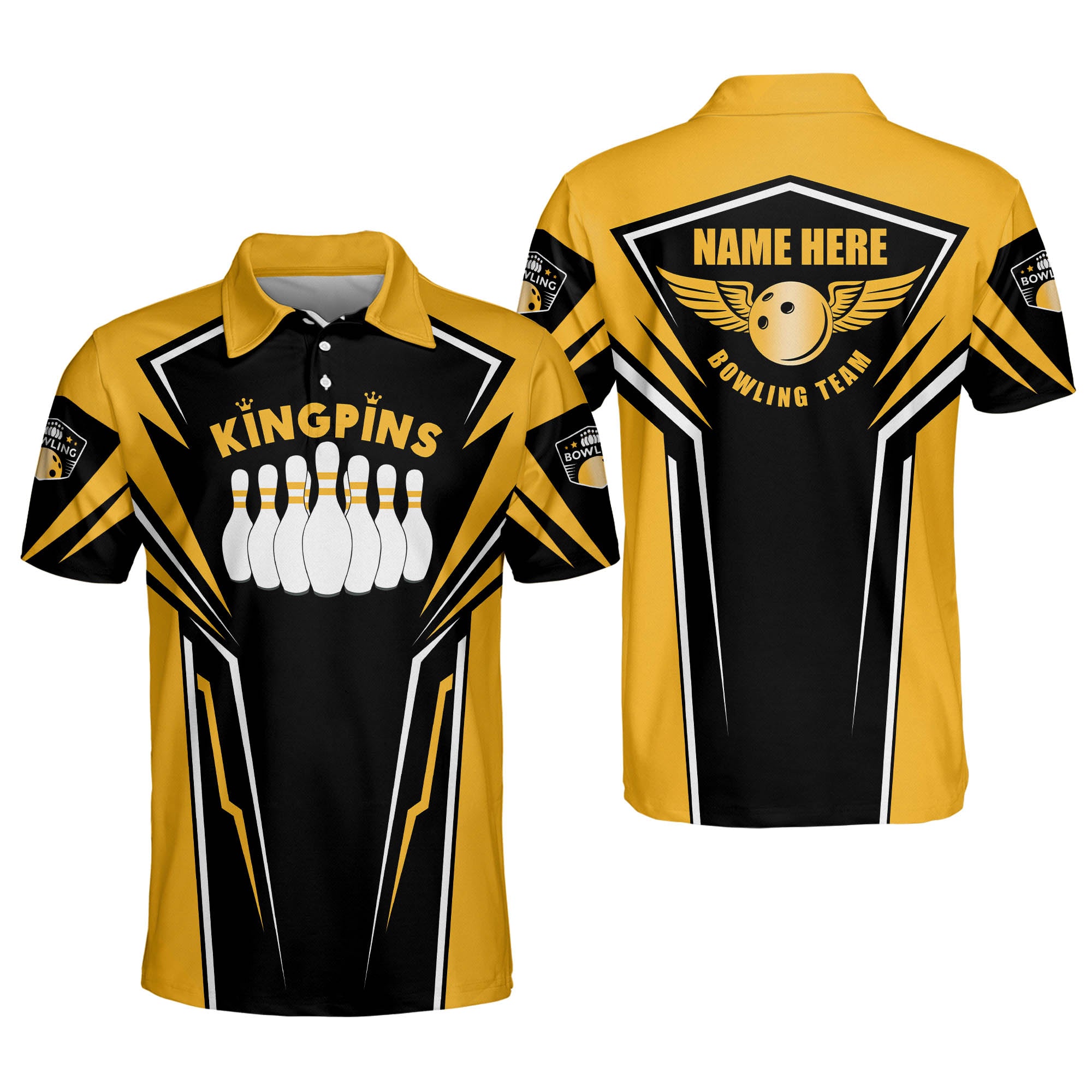 TEEMAN Custom Bowling Shirt for Men, Men's Funny Bowling Shirts