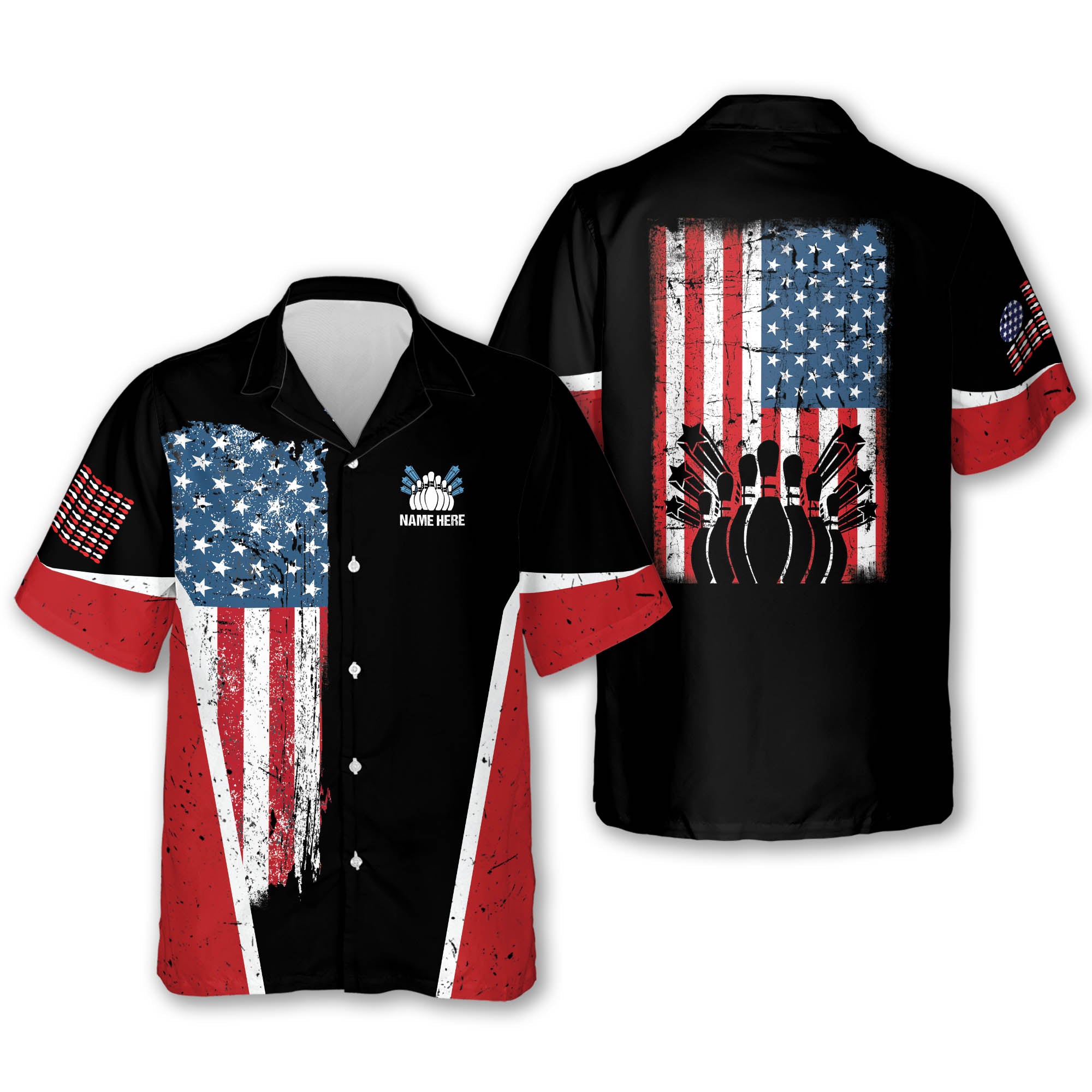 Custom Bowling Shirts For Men - Eagles Short Sleeve Bowling Team Shirts For  Men - Men's Customized American Flag Designer Bowling Shirt For Men –  Lasfour