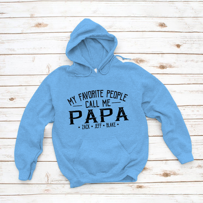 Personalized My Favorite People Call Me Grandpa And Kids Hoodie SO0127