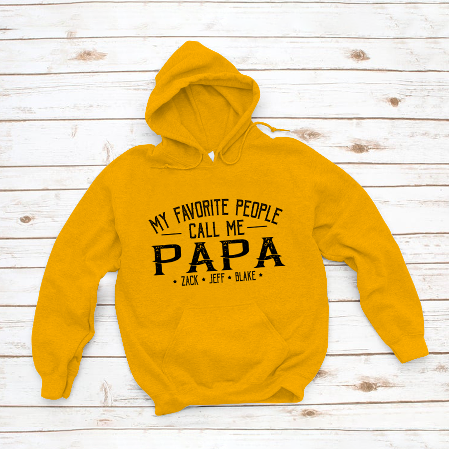 Personalized My Favorite People Call Me Grandpa And Kids Hoodie SO0127