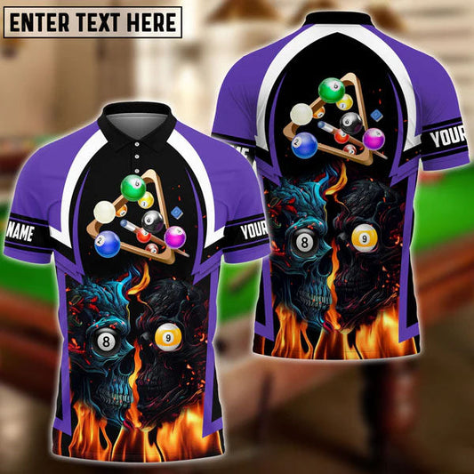 Tendpins Billiards Skull Customized Name 3D Shirt BIA0730