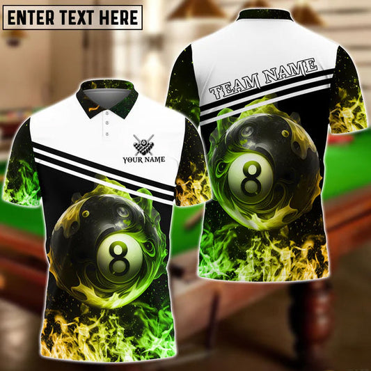 Tendpins Billiards New Fire Customized Name 3D Shirt BIA0728