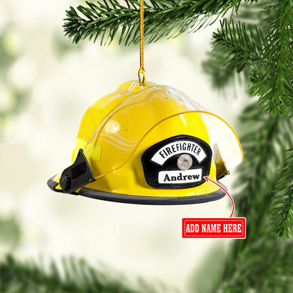 Personalized Firefighter Helmets Christmas Ornaments, Pride Firefighter, Firefighter Christmas Gift OO1721