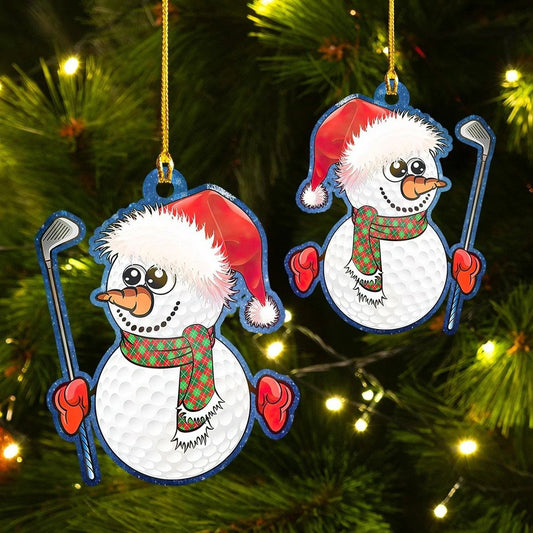 Golfer Snowman Ornament Golf Christmas Ornaments Gifts For Golf Lovers OO1798