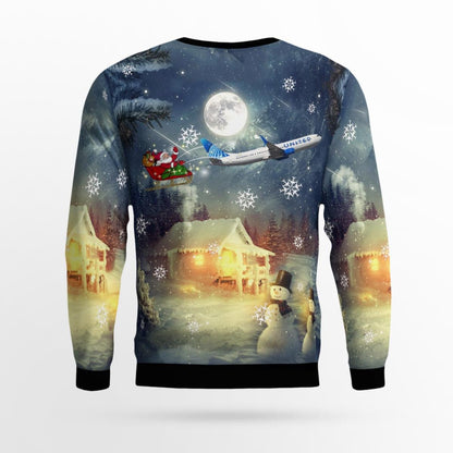 United Airlines Boeing 737-924Er All Over Printed Ugly Sweater SO1151