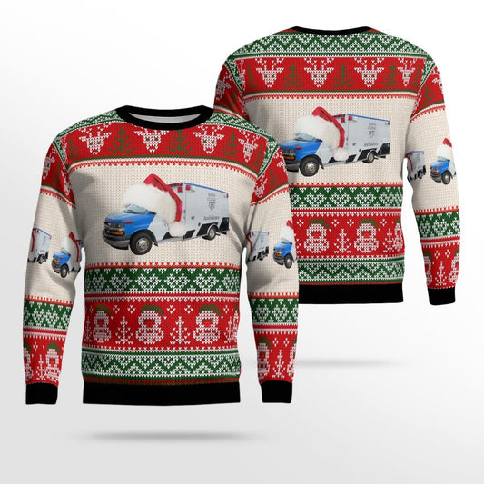 Minnesota Mayo Clinic Ambulance Christmas All Over Printed Ugly Sweater SO0949