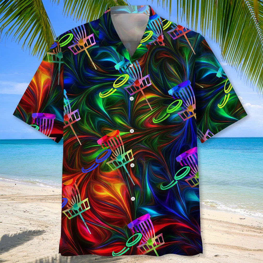 Disc Golf Colorful Hawaiian Shirt, Idea Gift for Disc Golf Lover HO0293