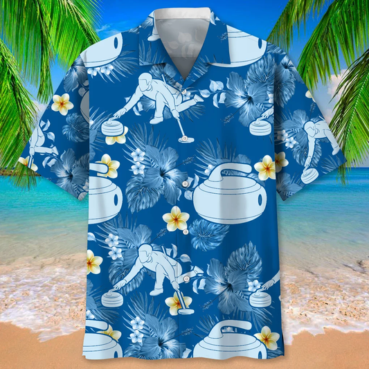 Curling Multi Color Nature Hawaiian Shirt, Curling Sport Hawaii Shirt HO3718