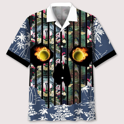 Tennis Flower Skull Hawaiian Shirt, Gift for Tennis Player, Summer Shirt HO0498