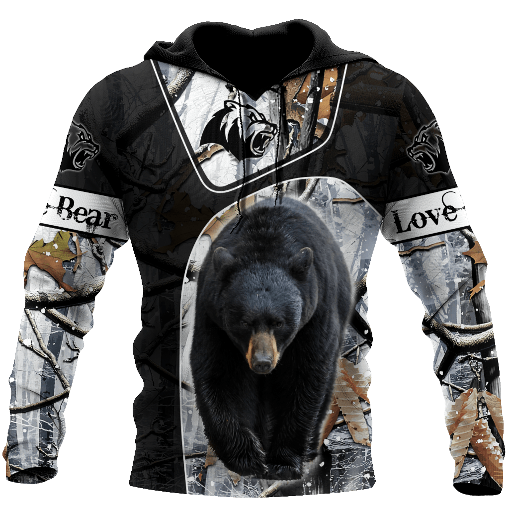 Personalized Name Bear 3D All Over Printed Hoodie Shirt, Idea Gift for Bear Lover, Christmas Shirt SO0428