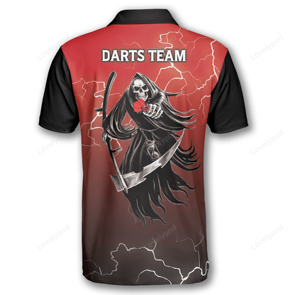 Tendpins Skull Lightning Fantasy Darts Personalized Name And Team Name 3D Shirt DMA0191