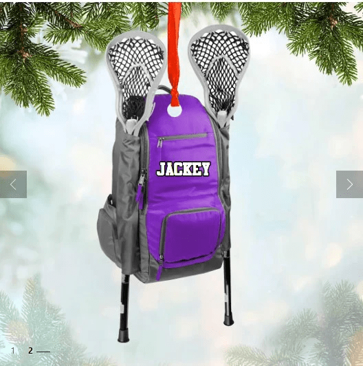 Personalized Hockey Bag Christmas acrylic Ornament Printed, hockey christmas ornament OO1804