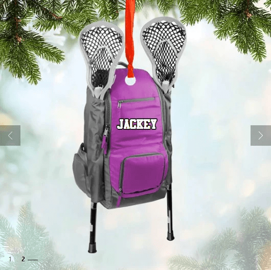 Personalized Hockey Bag Christmas acrylic Ornament Printed, hockey christmas ornament OO1804