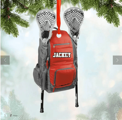 Personalized Hockey Bag Christmas acrylic Ornament Printed, hockey christmas ornament OO1804