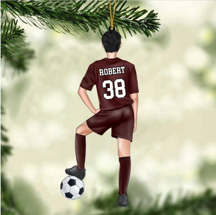 Personalized Soccer Player Christmas Ornament - Great Gift Idea For Soccer Players & Soccer Lovers SO1207