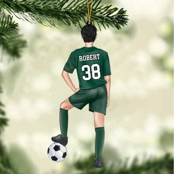 Personalized Soccer Player Christmas Ornament - Great Gift Idea For Soccer Players & Soccer Lovers SO1207