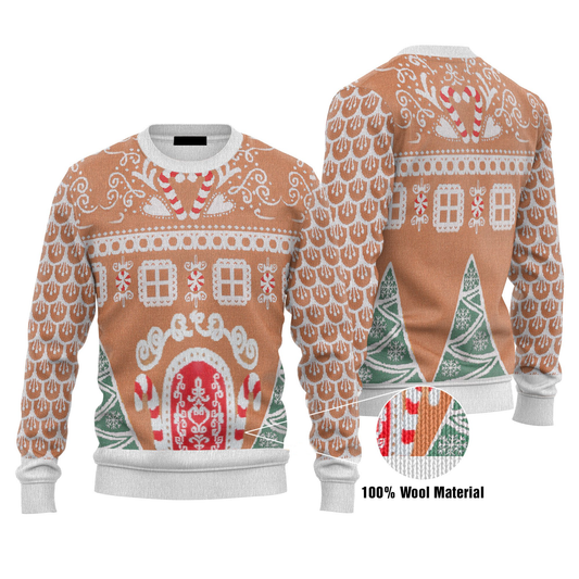 Gingerbread House Ugly Christmas Sweater for Men Women SO0830