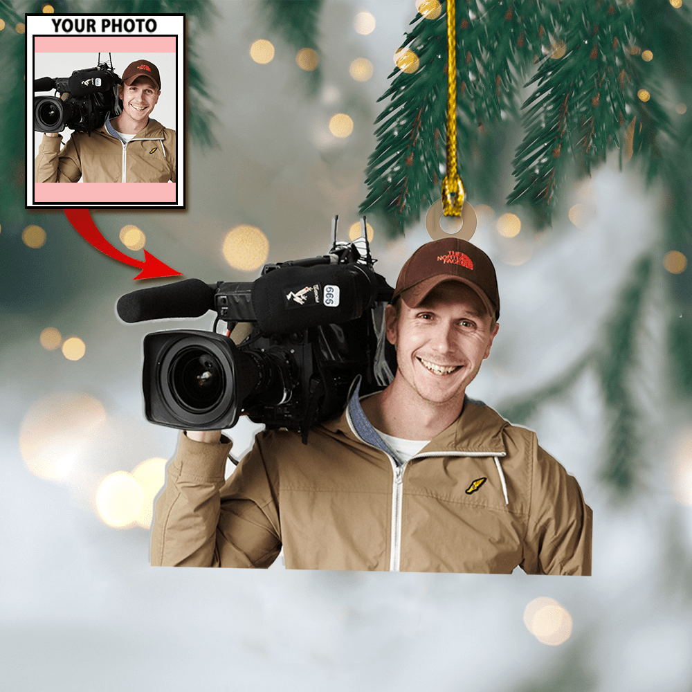 Personalized Camera Photo Acrylic Christmas Ornament Gift for Camera Custom Photo Acrylic Christmas Tree Decor OO1623