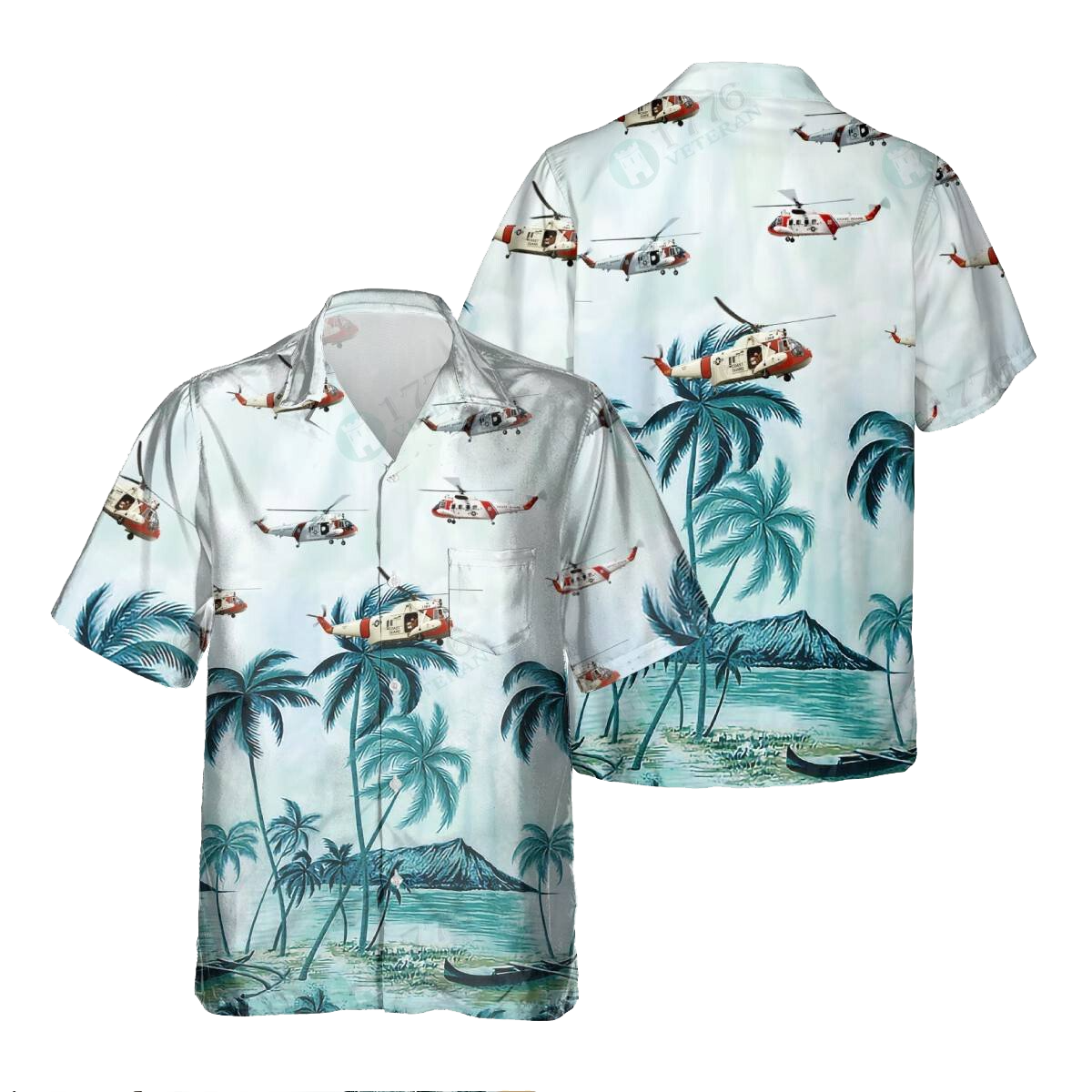 Hh-52A Seaguard Hh52A USCG Hawaiian Shirt, Hawaiian Shirt for Men Dad Veteran, Patriot Day, Aircraft Shirts HO5531