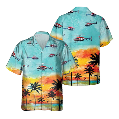 Bell 407 Guardian Air Hawaiian Shirt, Hawaiian Shirt for Men Dad Veteran, Patriot Day HO5541