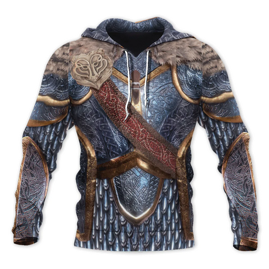 Vikings Mithril Armor Hoodie 3D Full Printed Hoodie With Viking Pattern, Viking Hoodie SO0451