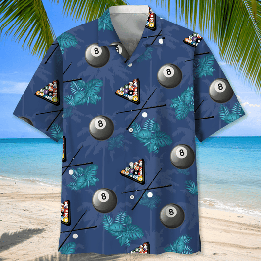 Tendpins Billiard Blue Tropical Hawaiian Shirt BIA0879