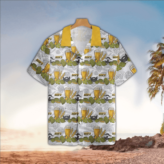 Beer Hawaiian Shirt For Men, Beer Lover Gifts, Beer Shirt, Beer day gift, Gift for beer lover HO3441