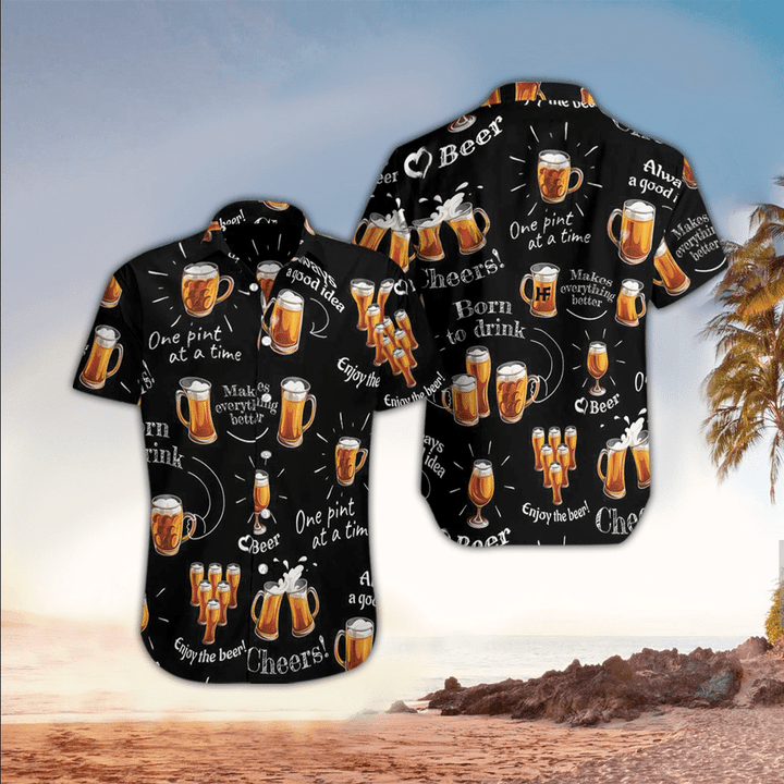 Beer pattern Hawaii Shirt, Perfect Hawaiian Shirt For Beer Lover, Hawaiian shirt for men HO2931