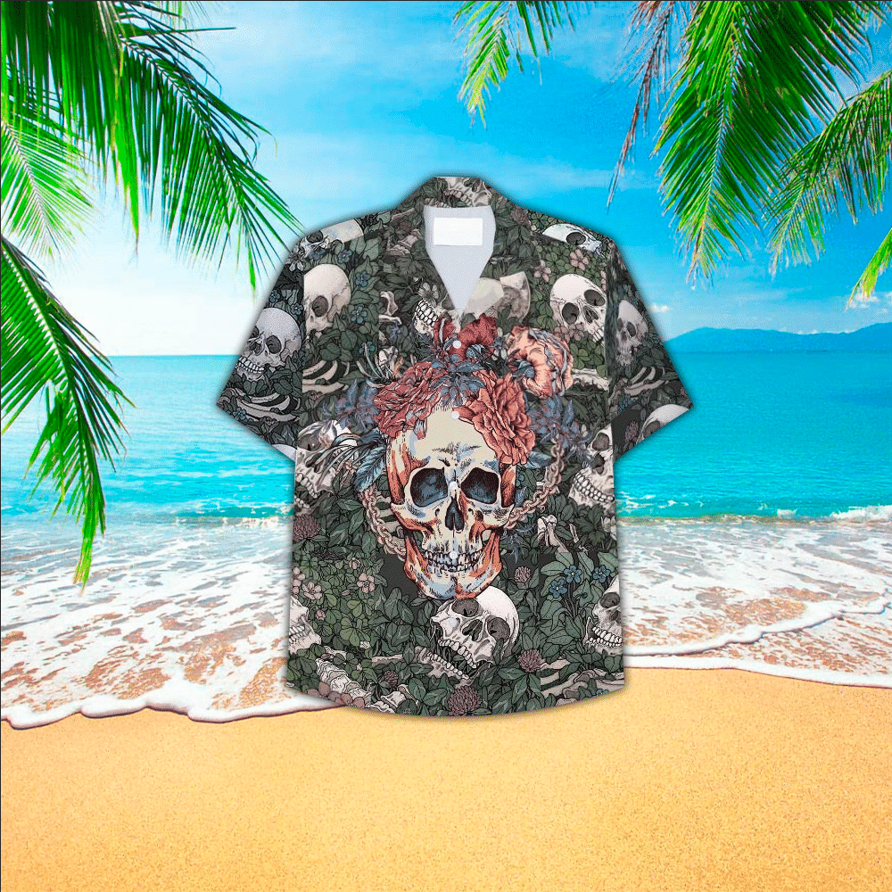 Skull Hawaiian Shirt, Gift For Skull Lovers, Hawaiian shirt for Men, Women, Adult HO2925