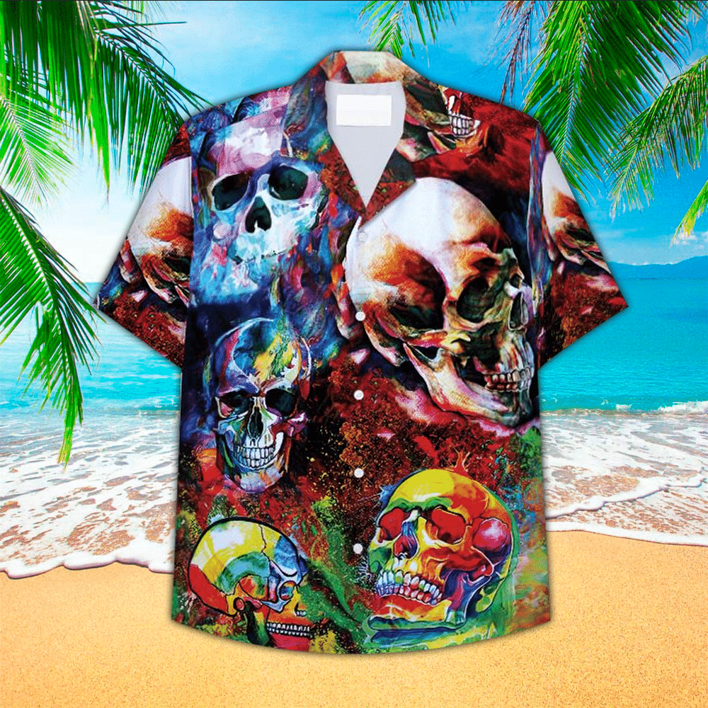 Skull Hawaii Shirt, Perfect Hawaiian Shirt For Skull Lover, Hawaiian shirt for men HO2927