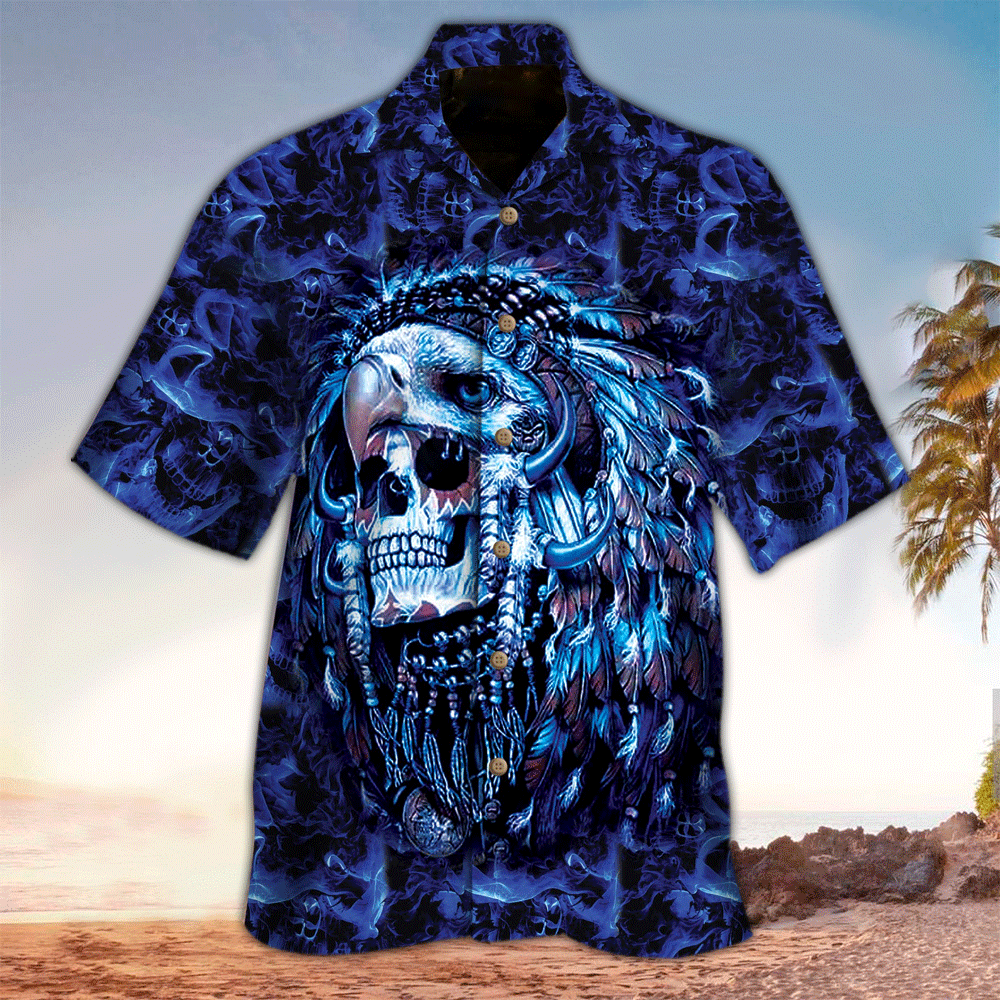 Skull Fire Hawaii Shirt, Perfect Hawaiian Shirt For Skull Lover, Hawaiian shirt for men HO2928