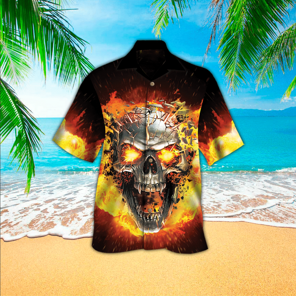 Skull Hawaiian Shirt, Gift For Skull Lovers, Hawaiian shirt for Men, Women, Adult HO2925