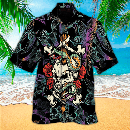 Skull Hawaii Shirt, Perfect Hawaiian Shirt For Skull Lover, Hawaiian shirt for men HO2927