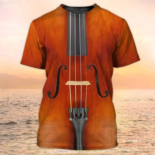 Cello T Shirt, Violoncelle Tshirts, Mens Guitar 3D Shirts TO2234