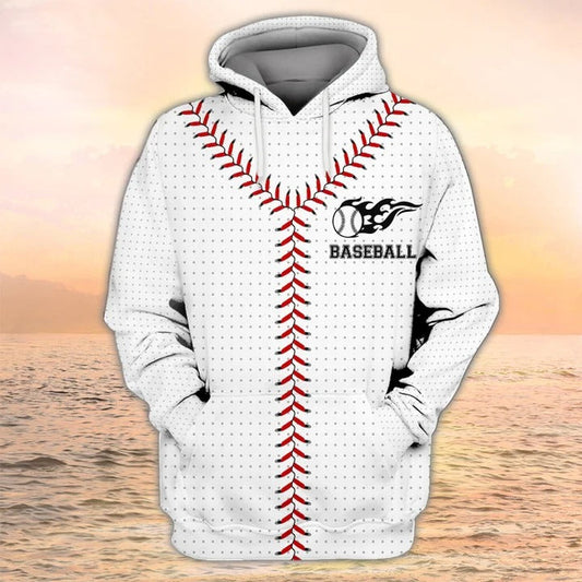 Baseball Stitches Laces 3D All Over Printed Shirts for Men and Women, Baseball Player Hoodie, Baseball Clothing TO0085