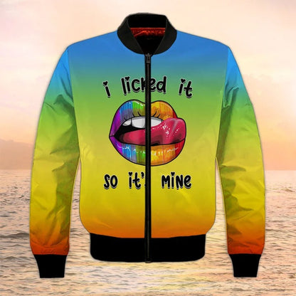 I licked It So It's Mine Tshirt, Lgbt Shirt, Pride Mom Shirt, Pride 3D Tee Shirt, Gay Hoodie, Lesbian Sweatshirt TO2736