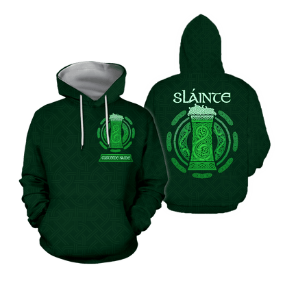 Personalized Irish Saint Patrick's Day 3D Printed Slante Drink Beer Shirt PO0232