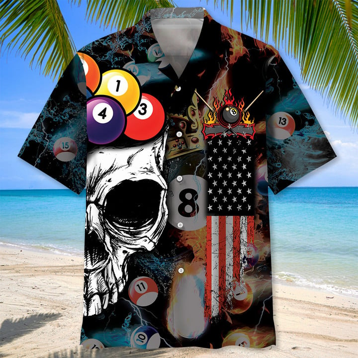 Tendpins Billiard Skull Hawaiian Shirt BIA0876