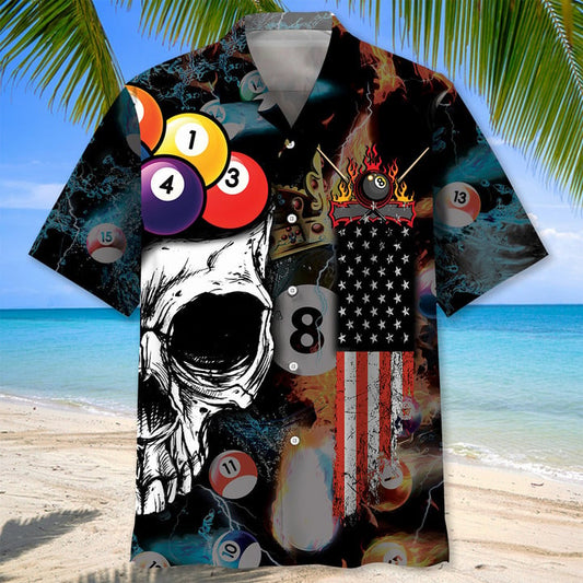 Tendpins Billiard Skull Hawaiian Shirt BIA0876