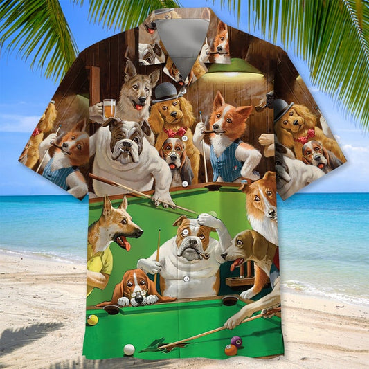 Tendpins Dog Billiard Hawaiian Shirt BIA0772