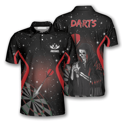 Tendpins Darts Grim Reaper Stars Personalized Name 3D Shirt DMA0261