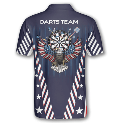 Tendpins Patriots Athlete US Flag Pattern Darts Personalized Name And Team Name 3D Shirt DMA0298