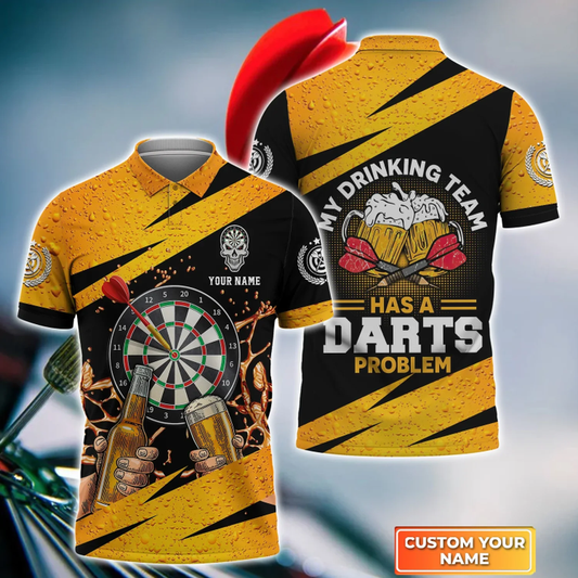 Tendpins Darts Drinking Team Personalized Name 3D Shirt DMA0246