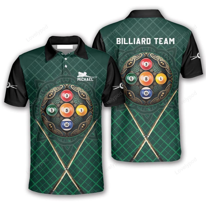 Tendpins Celtic Pattern Custom Billiard 3D Shirt BIA0245