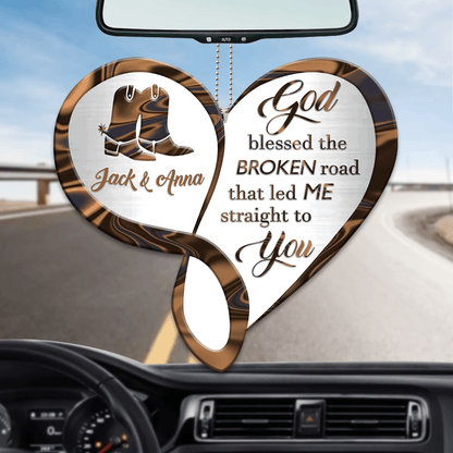 Infinity Heart Cowgirl God Blessed Personalized Ornament OO0082