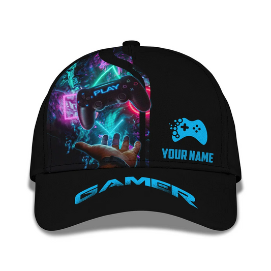 Gamer Life Classic Cap Gaming Personalized Name 3D Baseball Cap CA0349