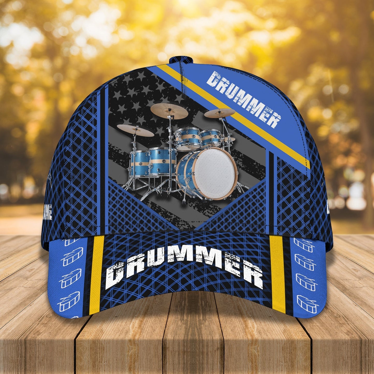 3D Classic Cap Drum 03 Personalized Name Cap Tendpins CA0780