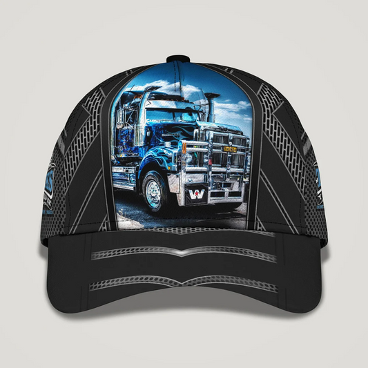 Blue & Black Trucker 3D Classic Cap Black CA0343