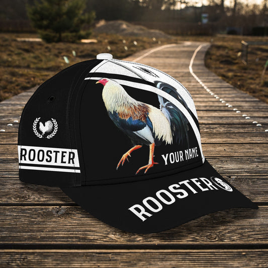 3D Classic Cap Rooster Personalized Name Cap 26 Tendpins CA1835