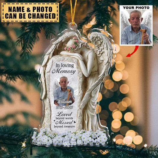 Custom Personalized In Loving Memory Acrylic Ornament - Memorial Gift Idea For Christmas/ Family Member - Upload Photo - Missed And Loved Forever OO1598